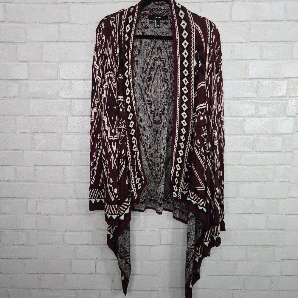Forever 21 cute printed sweater cardigan